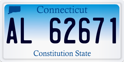CT license plate AL62671