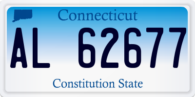 CT license plate AL62677