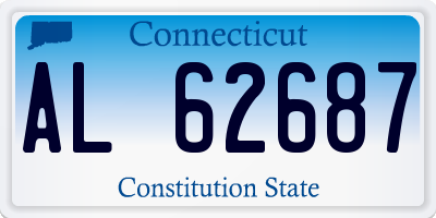 CT license plate AL62687
