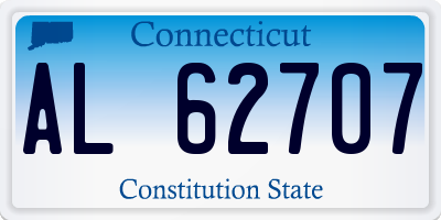 CT license plate AL62707