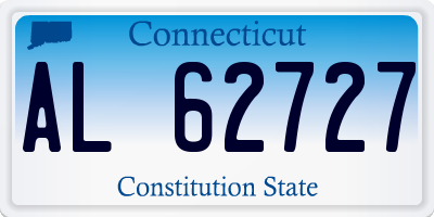 CT license plate AL62727