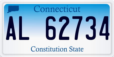 CT license plate AL62734