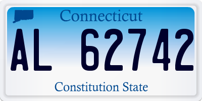 CT license plate AL62742