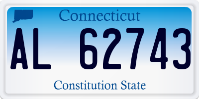 CT license plate AL62743