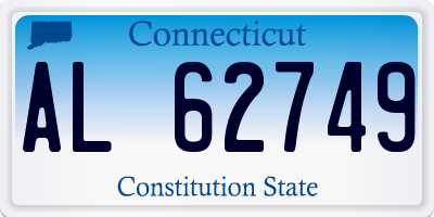 CT license plate AL62749