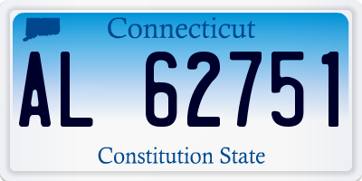 CT license plate AL62751