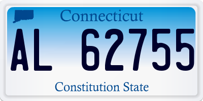 CT license plate AL62755