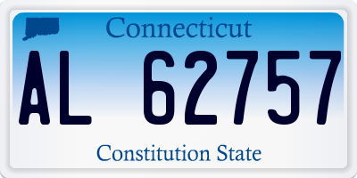 CT license plate AL62757