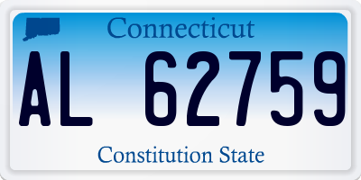 CT license plate AL62759