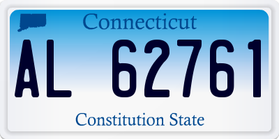 CT license plate AL62761