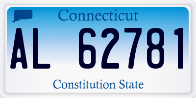 CT license plate AL62781