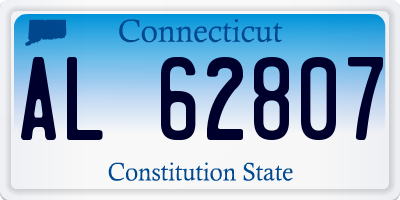 CT license plate AL62807