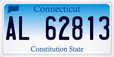 CT license plate AL62813