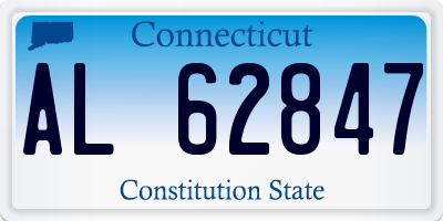 CT license plate AL62847