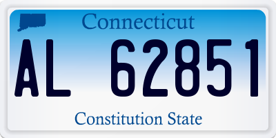 CT license plate AL62851