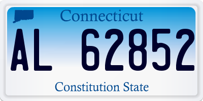 CT license plate AL62852