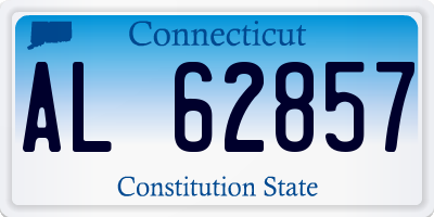 CT license plate AL62857