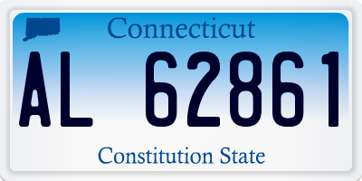 CT license plate AL62861