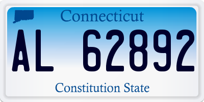 CT license plate AL62892