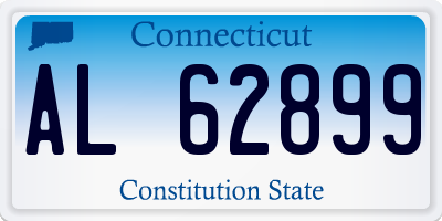 CT license plate AL62899