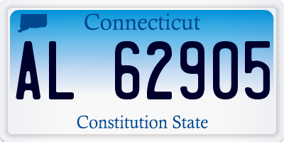 CT license plate AL62905