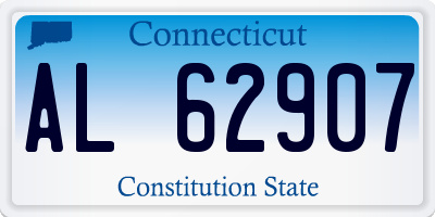CT license plate AL62907