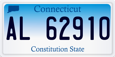 CT license plate AL62910