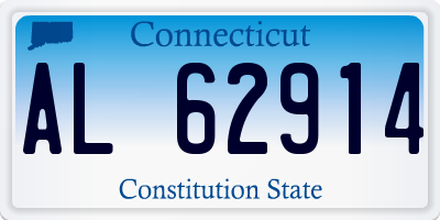 CT license plate AL62914