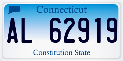 CT license plate AL62919