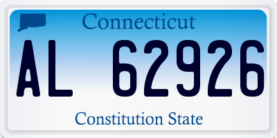 CT license plate AL62926