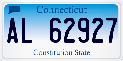 CT license plate AL62927