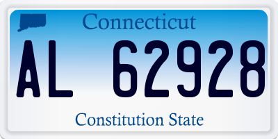CT license plate AL62928