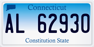 CT license plate AL62930