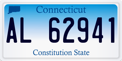 CT license plate AL62941