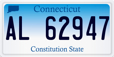 CT license plate AL62947