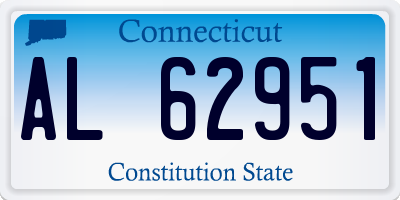 CT license plate AL62951