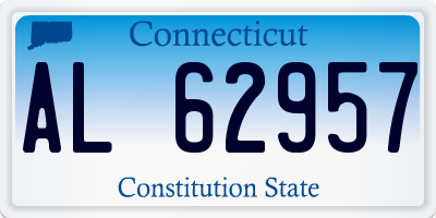CT license plate AL62957