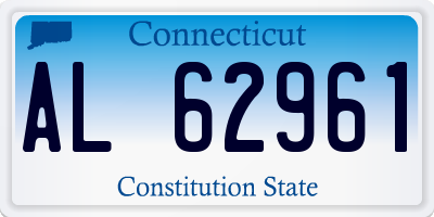 CT license plate AL62961
