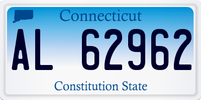 CT license plate AL62962