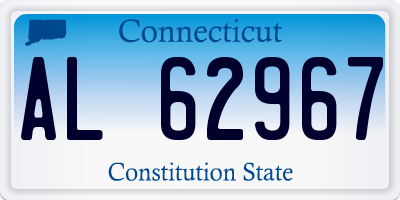 CT license plate AL62967