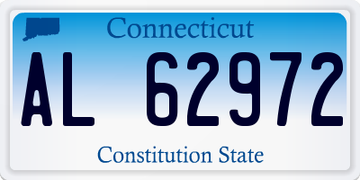CT license plate AL62972