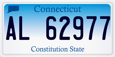 CT license plate AL62977