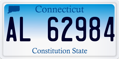 CT license plate AL62984