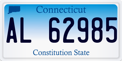 CT license plate AL62985