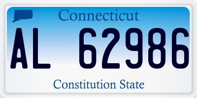 CT license plate AL62986