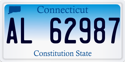 CT license plate AL62987
