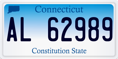 CT license plate AL62989