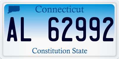 CT license plate AL62992