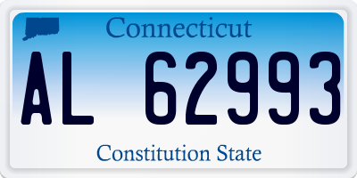 CT license plate AL62993