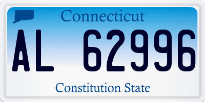 CT license plate AL62996